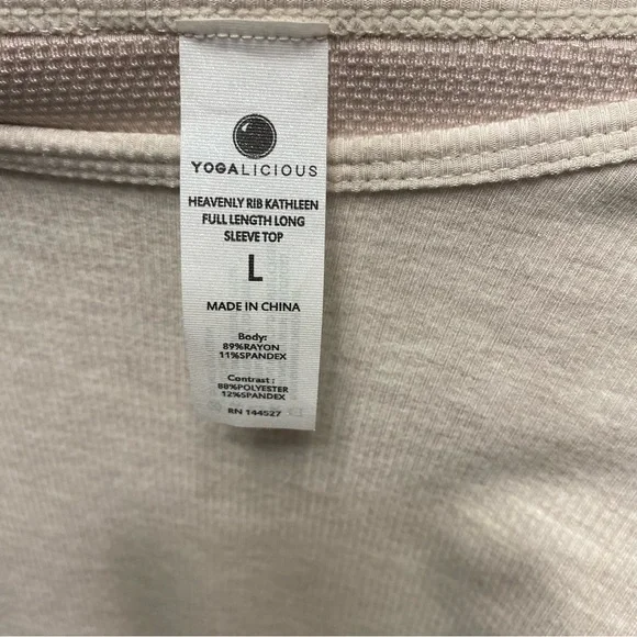 Yogalicious Heavenly Rib Kathleen Full Length Long Sleeve Top - Picture 5 of 5